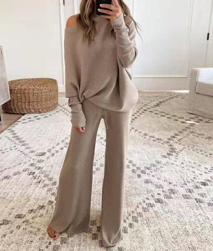 Diana - Ensemble en Tricot à Une Épaule pour Femmes