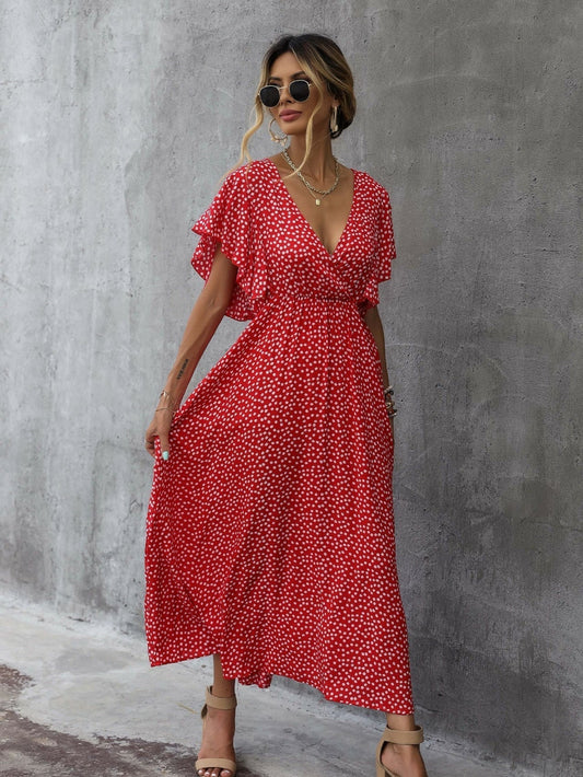 Temperament Commuter robe à pois rouges