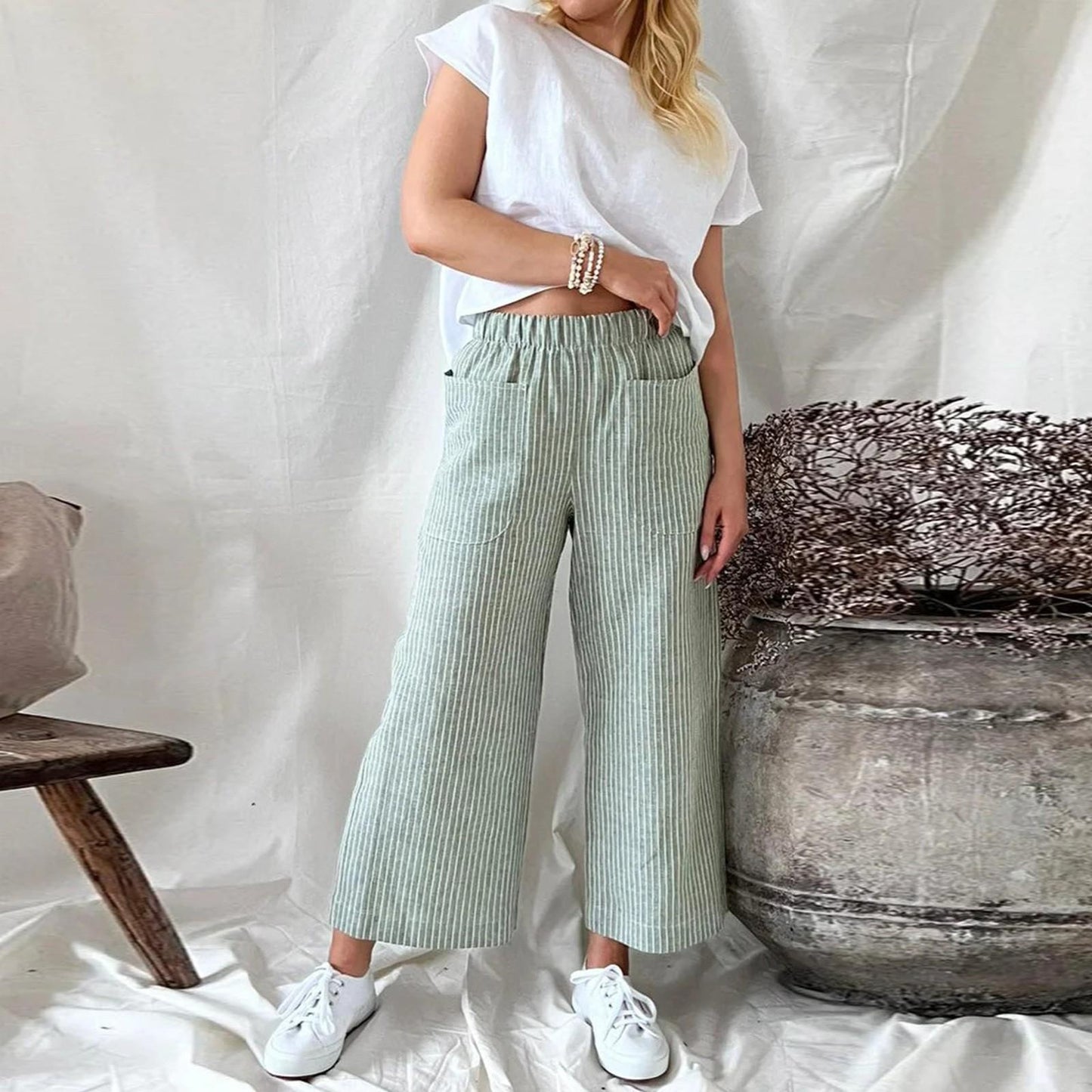 Katryn - Pantalon classique en flanelle pour femmes