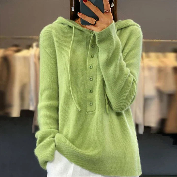 Tyra - Pull à capuche ample et pull en maille avec fermeture à lacets