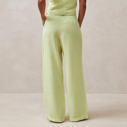 Pantalon taille haute, droit et ample pour femme