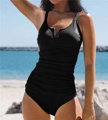 Tankini imprimé avec col en V