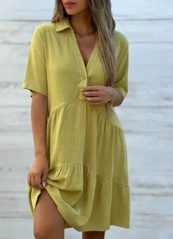 Becky - Robe à revers confortable