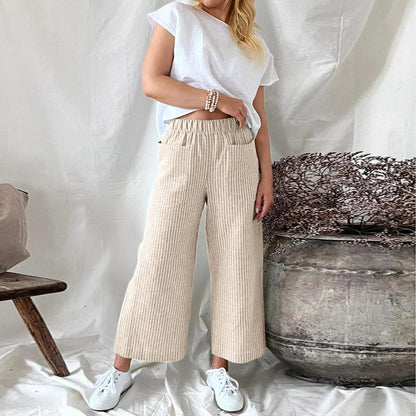 Katryn - Pantalon classique en flanelle pour femmes