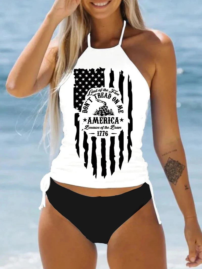 Maillot de bain élégant avec imprimé en motif fendu