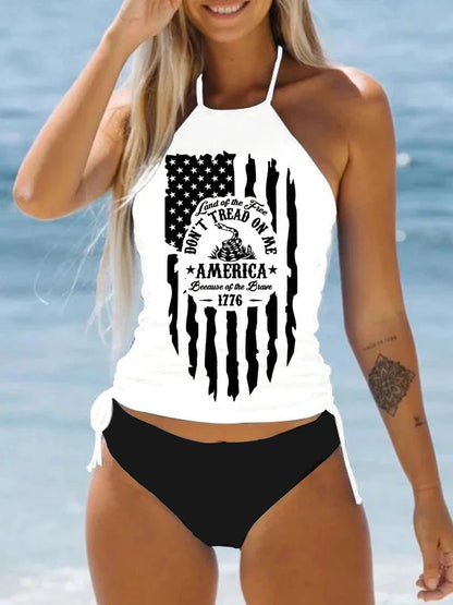 Maillot de bain élégant avec imprimé en motif fendu