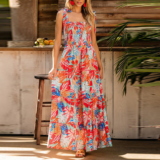 Robe ample tendance sans manches avec bretelles