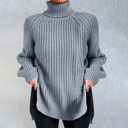 Olexa - Robe pull fendue et chaude