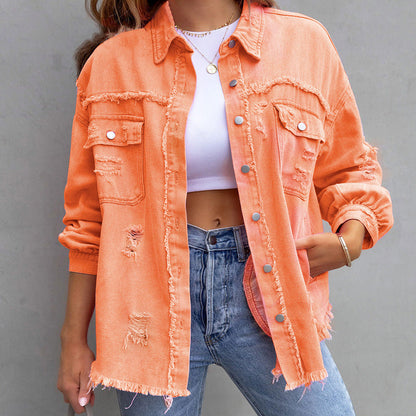 Fenna - Veste en jean colorée