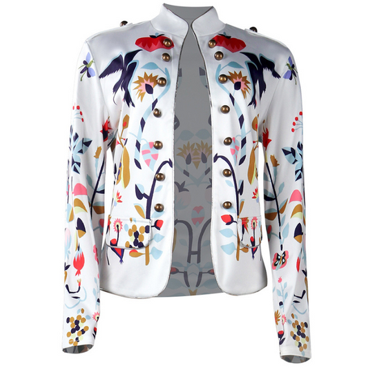 Blazer imprimé à double boutonnage