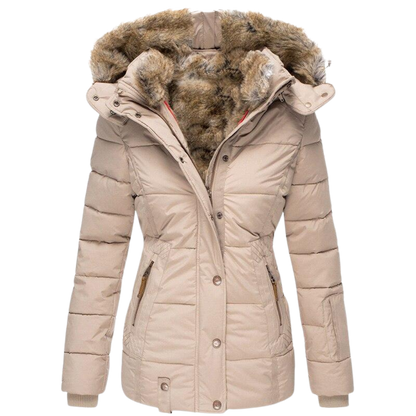 Chloe™ - Manteau de fourrure décontracté avec capuche pour femme
