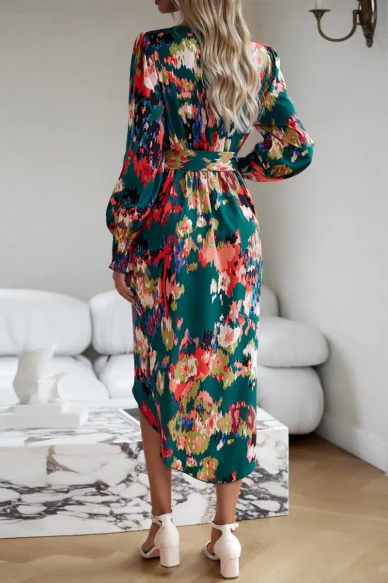 Oravielle | Robe d'hiver élégante à col en V