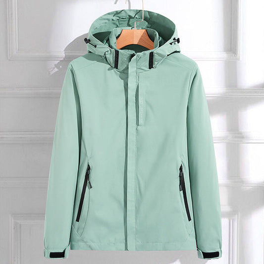 Veste imperméable élégante et décontractée avec capuche pour femmes | Parfaite pour les activités de plein air