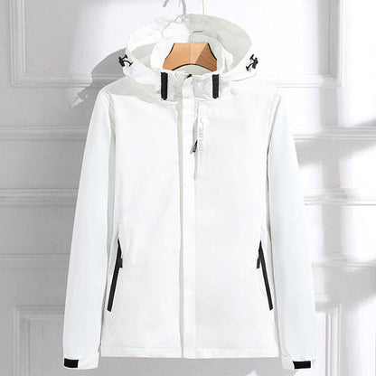 Veste imperméable élégante et décontractée avec capuche pour femmes | Parfaite pour les activités de plein air