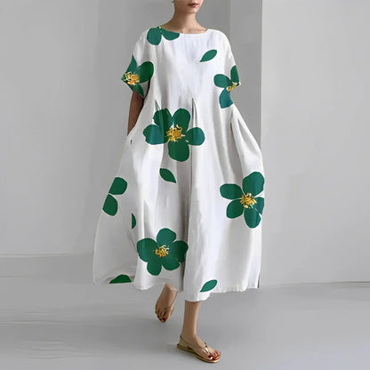 Peach - Robe florale confortable