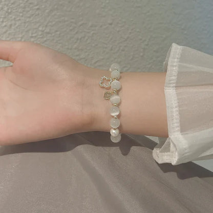 Bracelet de cristaux naturels et de perles | Un bracelet unique