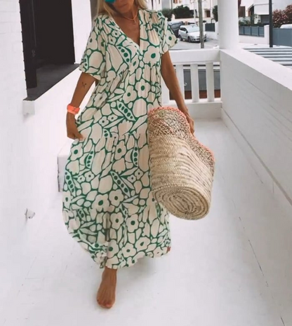 Perrie - Robe imprimée à manches courtes