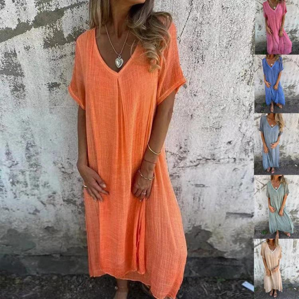 Petra - Robe classique avec décolleté en V