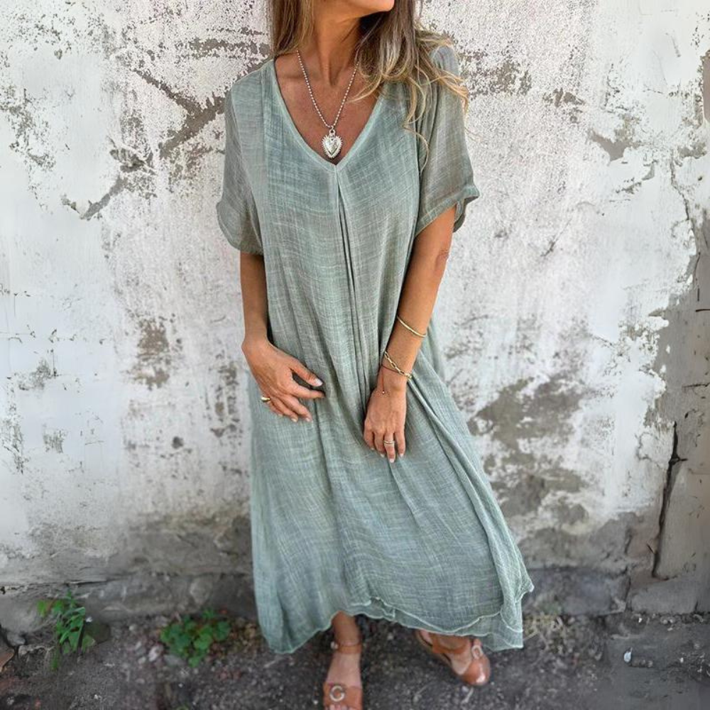 Petra - Robe classique avec décolleté en V