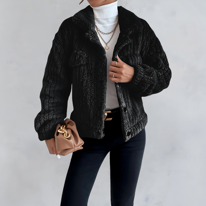 Manteau Teddy noué - Doux et confortable - Parfait pour les jours d'hiver
