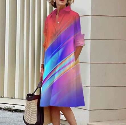 Lillian - Robe chemise dégradée pour femmes