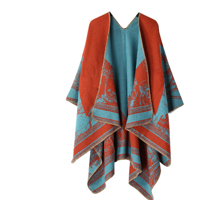 Gudrunam | Femme Elégante Poncho Cardigan | Longue