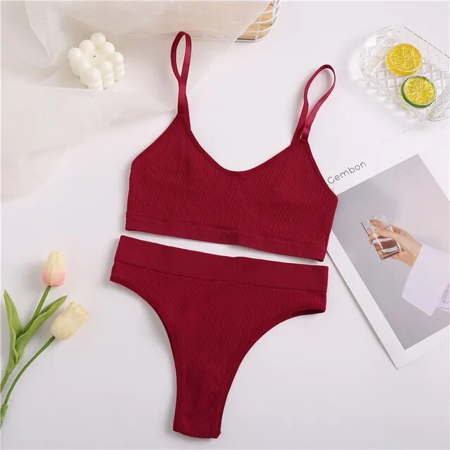 Ensemble de sous-vêtements sans couture | Avec taille haute sexy !