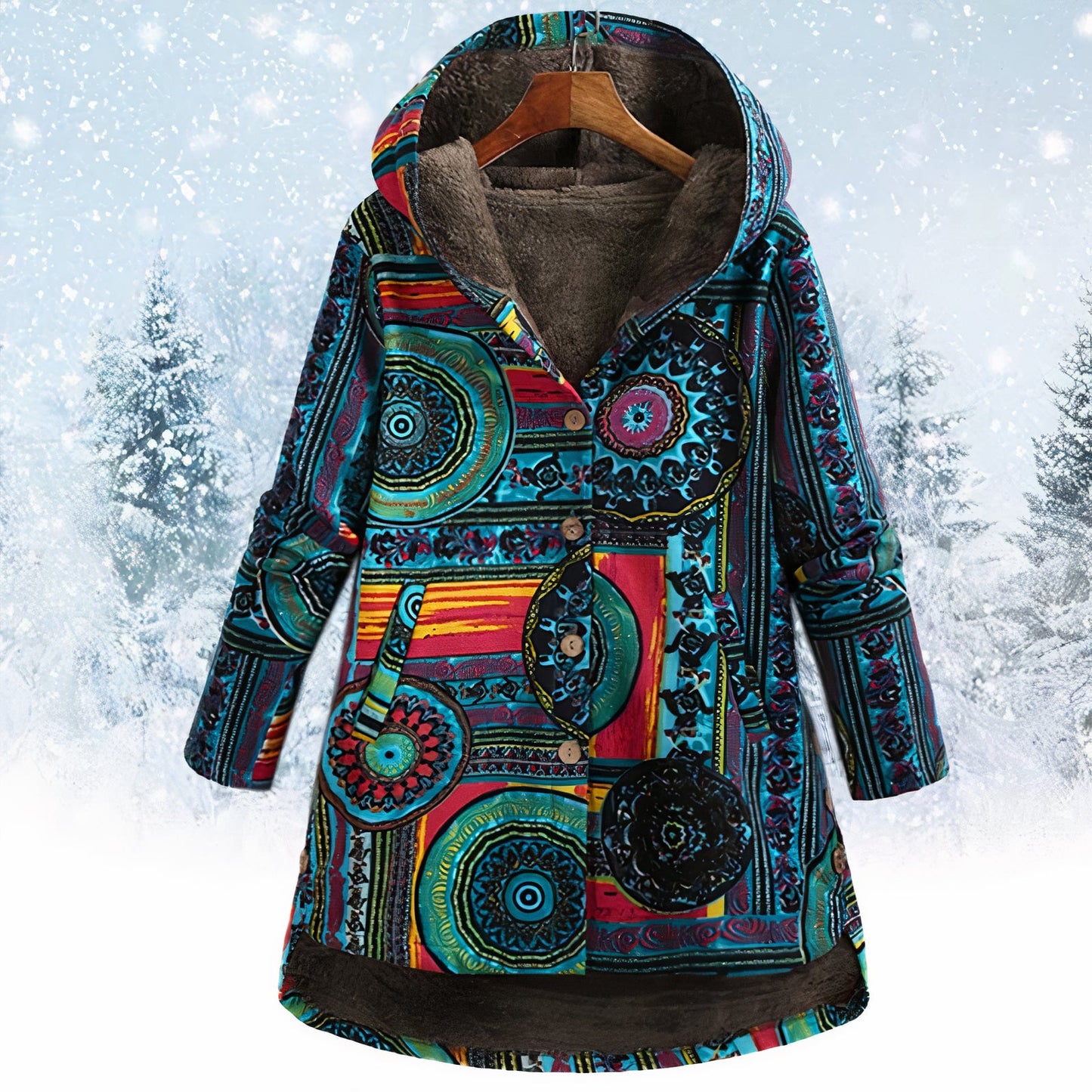 Veste à fleurs avec capuche - Rieka