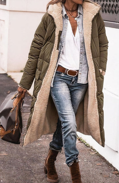 Veste longue en polaire réversible - Riny