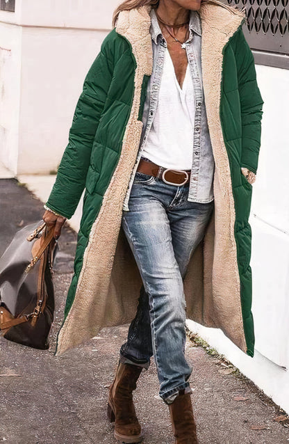 Veste longue en polaire réversible - Riny