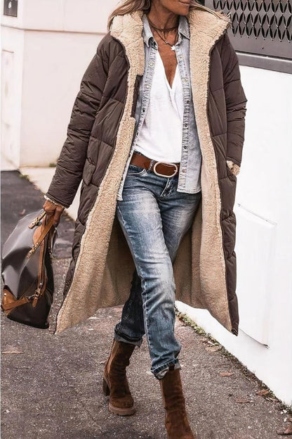 Veste longue en polaire réversible - Riny