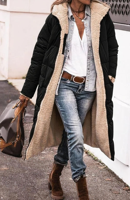 Veste longue en polaire réversible - Riny