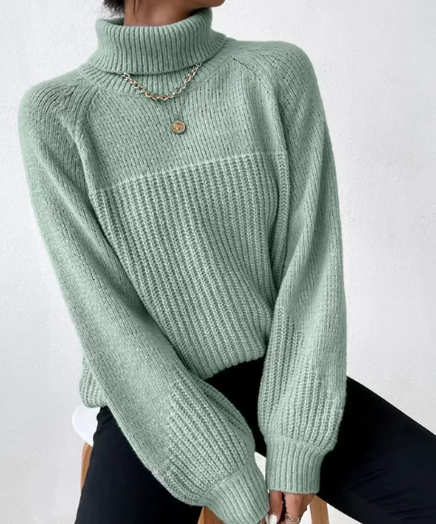 Blaire - Pull à col roulé en maille chaude pour femme