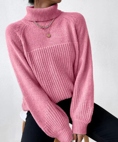 Blaire - Pull à col roulé en maille chaude pour femme