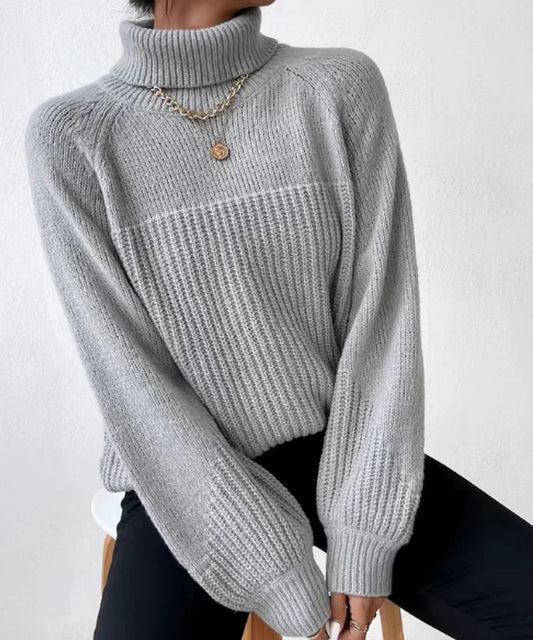 Blaire - Pull à col roulé en maille chaude pour femme