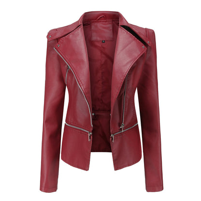 Veste en cuir stylée pour femmes