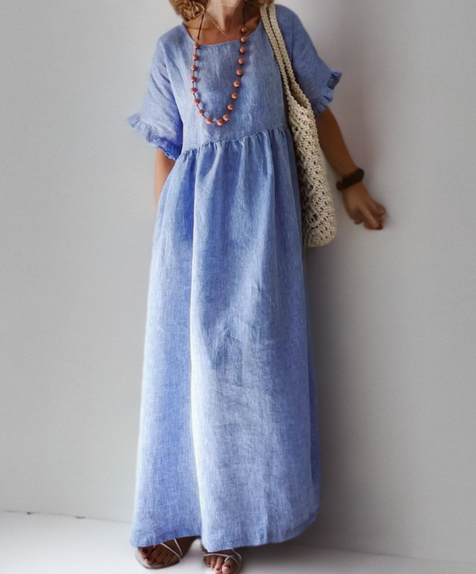 Riwa - Robe décontractée à manches volantées