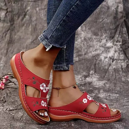 Romina - Chaussons élégants en cuir pour dames