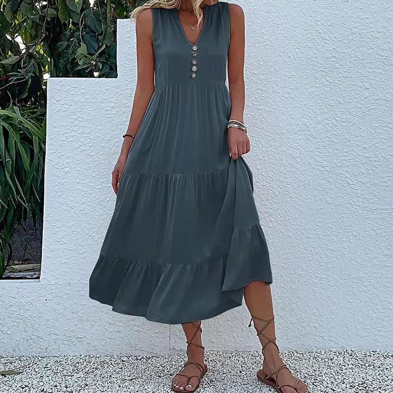 Ross - Robe à smocks avec ourlet superposé