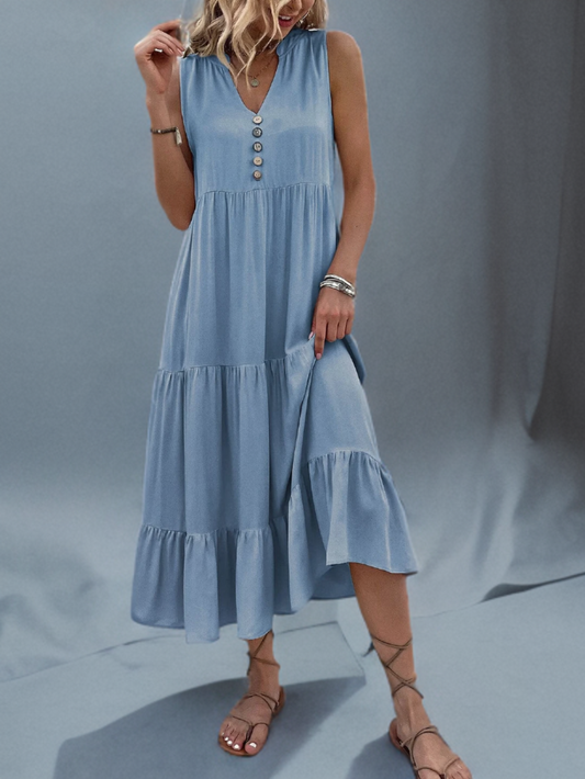 Ross - Robe à smocks avec ourlet superposé