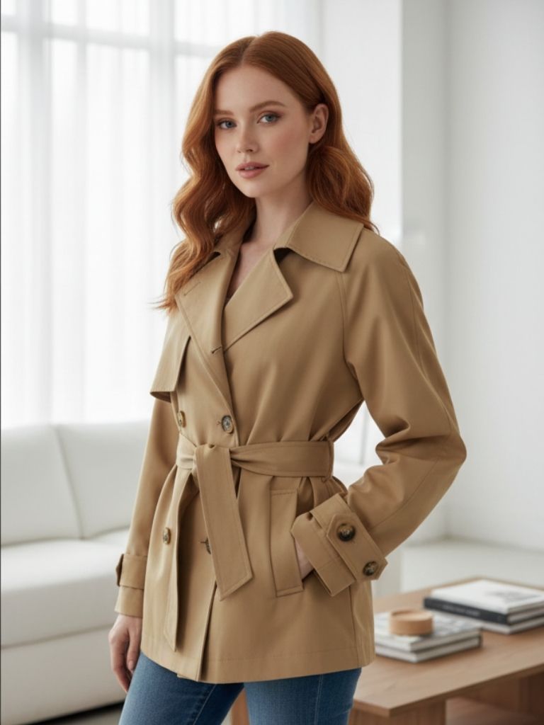 Ryan | Trench Femme Décontracté avec Ceinture Chic et Confortable