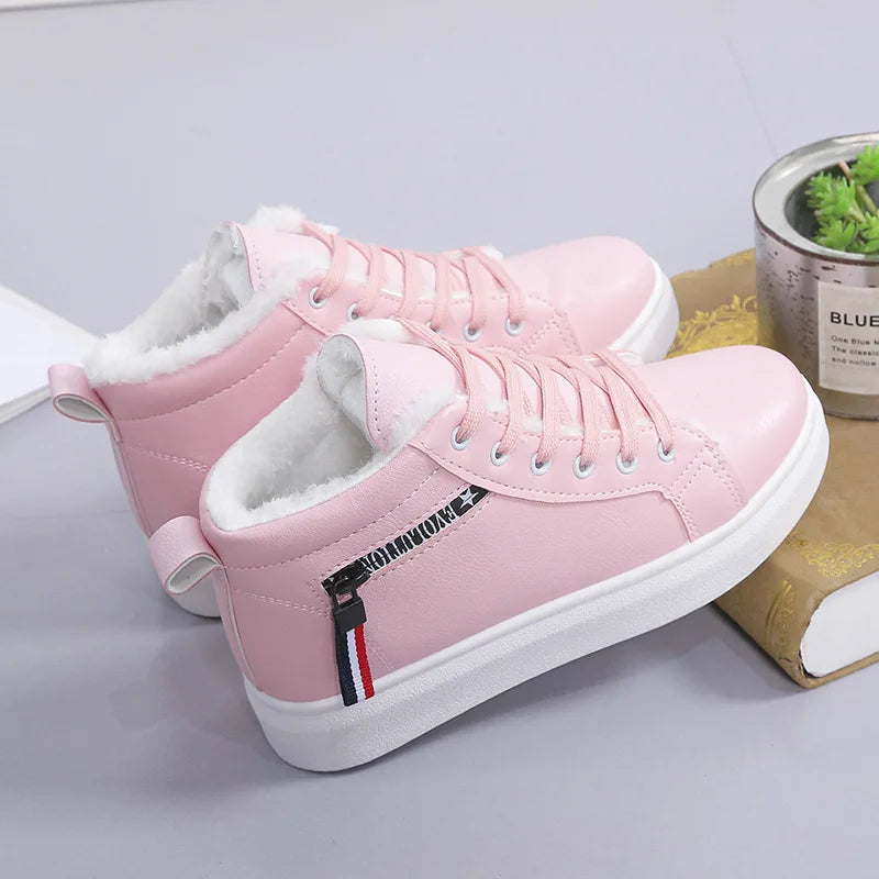 Bottes d'hiver en peluche pour femmes