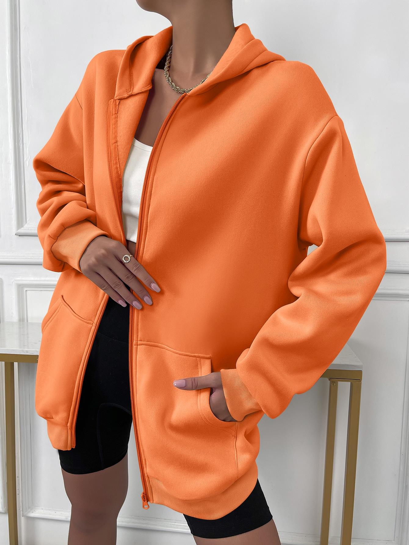 ChristinasVest I Gilet avec fermeture éclair et capuche pour femmes