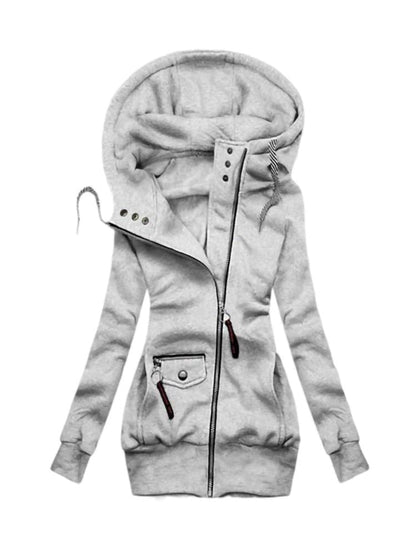 Eloise | Veste à manches longues avec cordon de serrage et fermeture éclair avec capuche