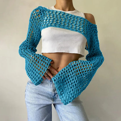 Top Mesh Crop pour femmes