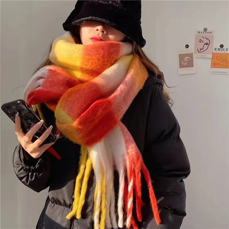 Scarvello | Écharpe épaisse et chaude en laine colorée