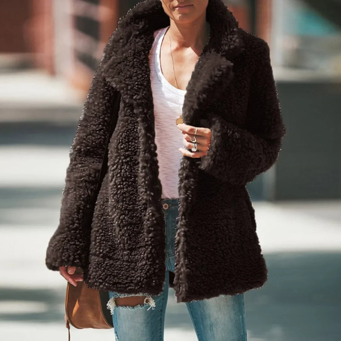 Manteau chaud en polaire | Beige - Confortable et à la mode