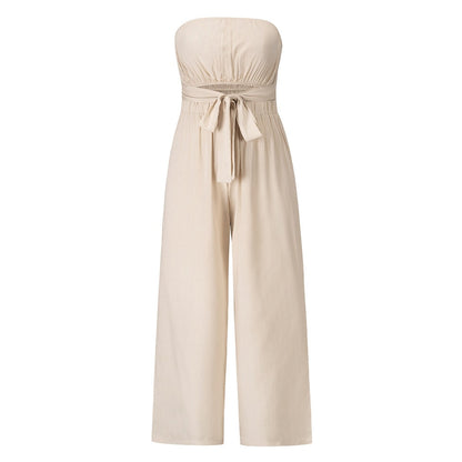 Combinaison sans bretelles à jambes larges | Summer 2024 Chic Romper | Sexy Slim Fit