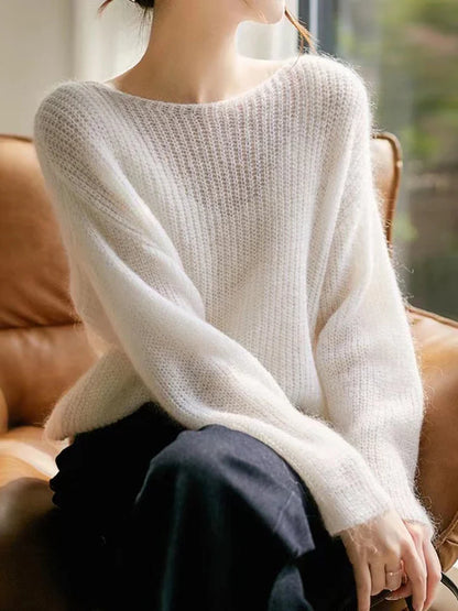 Maria - Pull transparent en cachemire avec coupe ample pour femme