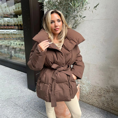 Veste épaisse avec ceinture